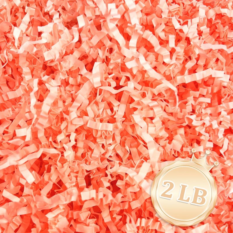 Zankubom 2 LB Fluorescent Pink Crinkle Cut Paper Shred Filler Great for Gift Wrapping, Fluorescent Pink Basket Fillers, Birthday, Gift Wrapping, Valentine's Day Christmas Party Decor Filling Supplies - Image 1